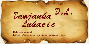 Damjanka Lukačić vizit kartica